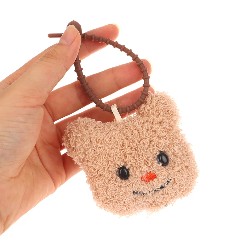 1PC Backpack Doll Pendant Cute Cartoon Butter Bear Plush Toy Keychain Car Key Accessories DIY Decoration