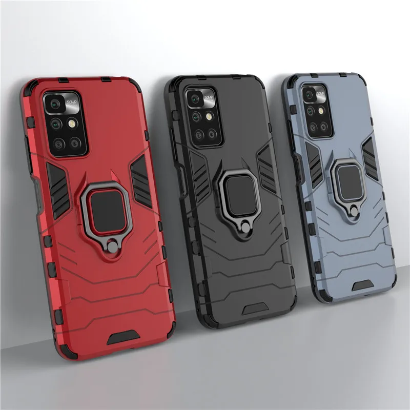 Shockproof Bumper For Xiaomi Redmi 10 Case For Redmi 10 9 9T 9A Note 9 10 Pro Cases Silicone Armor PC Phone Back Cover Redmi 10