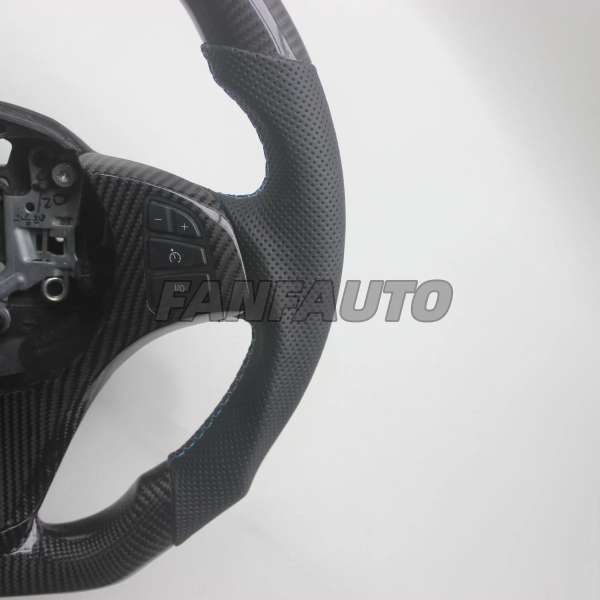 Volante de fibra de carbono real de substituição em forma de D personalizado para BMW X3 E83 X5 E53