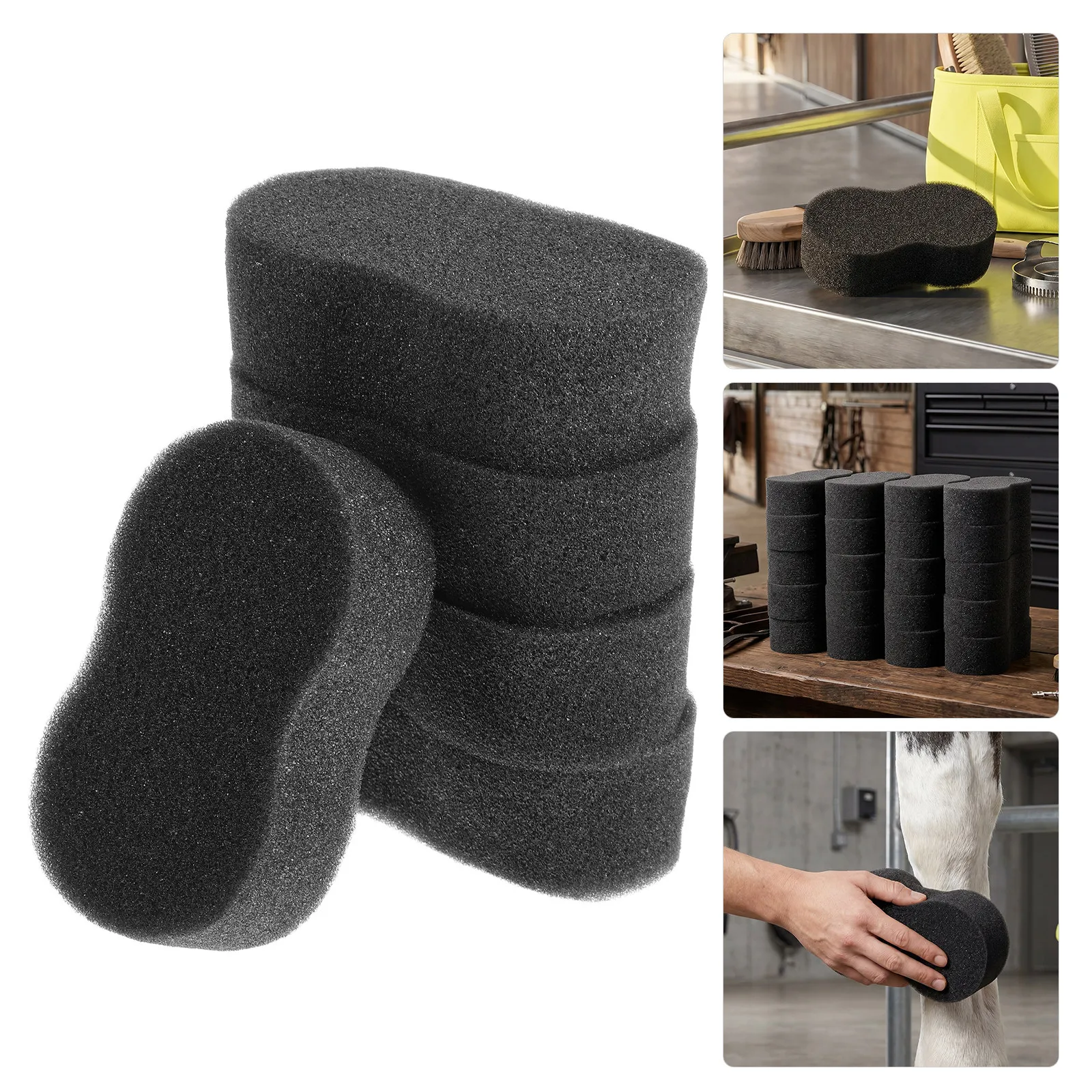 20Pcs Horse Cleaning Sponge Soft Ergonomic Bathing Body Sponges for Deep Grooming Tack Washing Removes Dirt Sweat and Dander