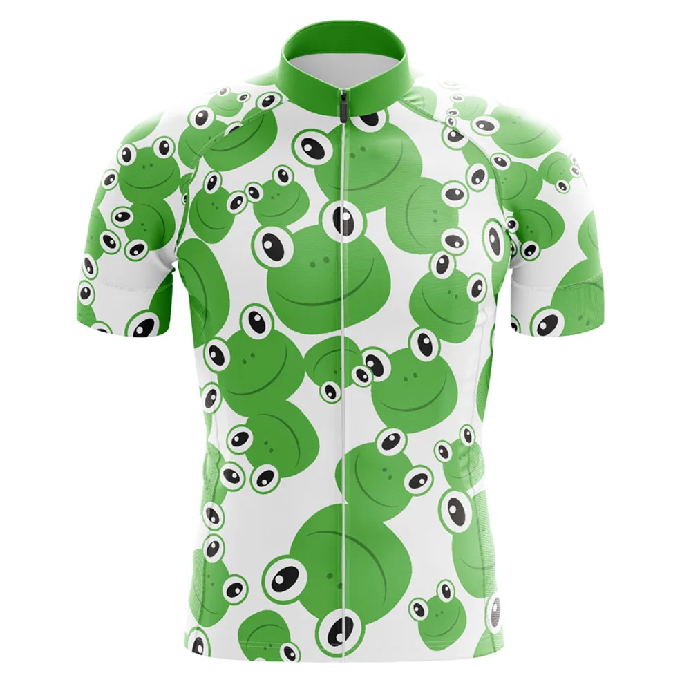 

Frog Summer Men Cycling Jersey Short Sleeve Bike Jersey Breathable Quick Dry Triathlon Cycling Clothing Mtb Can Customized