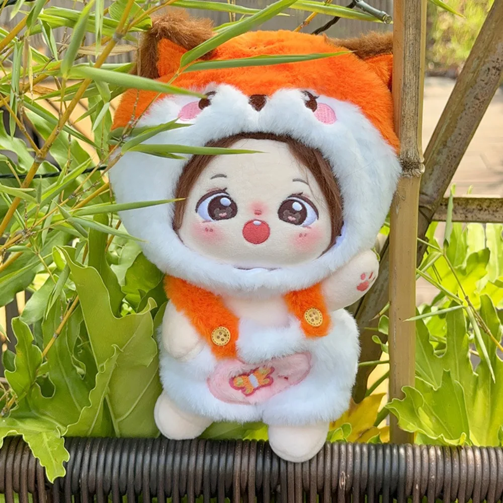 Animal Headcover Cotton Doll Clothes Set Lucky Cat Strap Pants Cotton Doll Plush Suit Kawaii Cute Plush Dolls Clothes