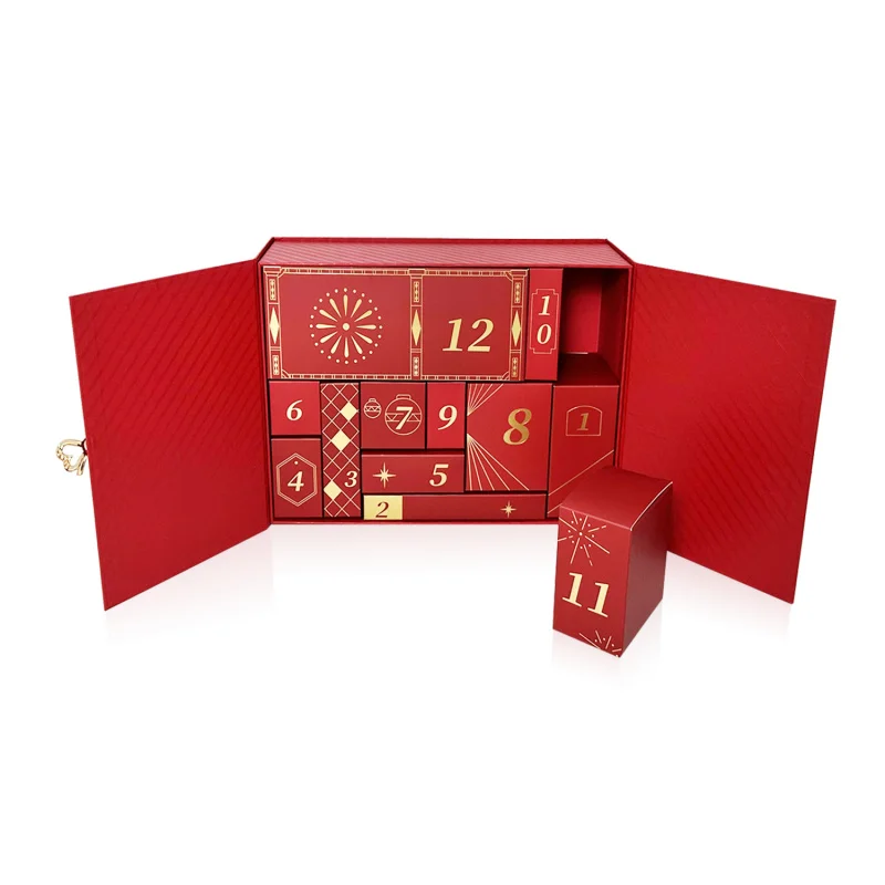 20 0piece.Custom.Customized environmentally friendly detachable calendar with 12 day cosmetic box