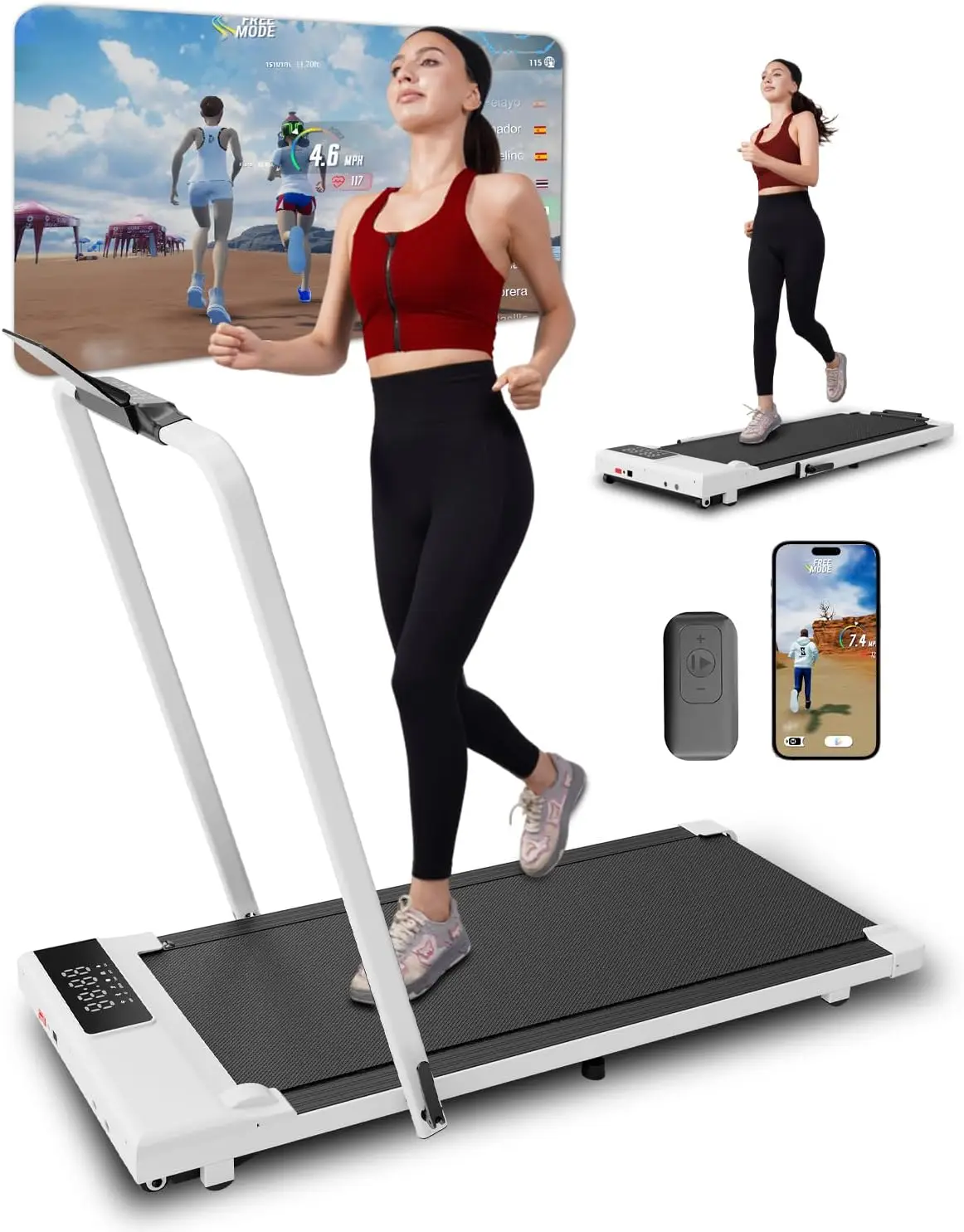 Capacity Under Desk Treadmill 3.0HP Foldable Treadmill for Home Office