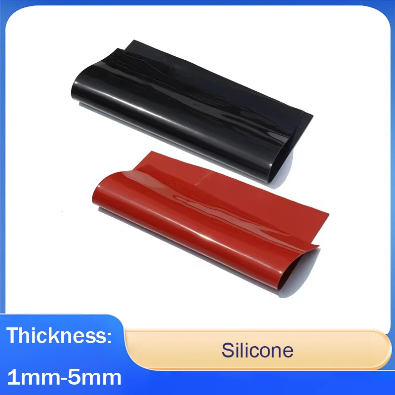 

Red/Black Silicone Rubber Sheet 500x500mm Thickness:1,1.5,2,3,4,5mm Heat-Resistant Silicone Gasket Insulation & Shock Absorption