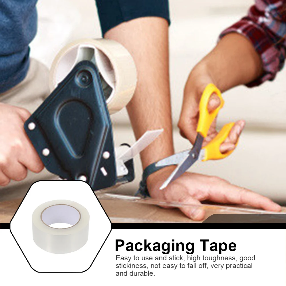 50M Heavy Duty Packing Sealing Shipping Clear Adhesive Rolls Sticky Carton Packaging Tape Self Adhesive Sealing Rolls For Boxes