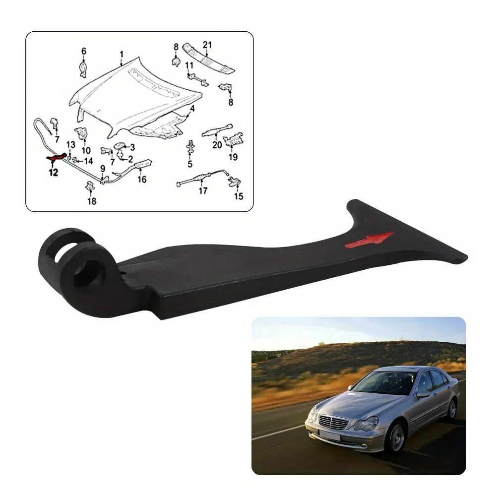 1PC for Mercedes AMG Mercedes Benz C230 C240 C320 W203 C32 Replaces 2038870427 Hood Release Handle Front Grille Pull Strap