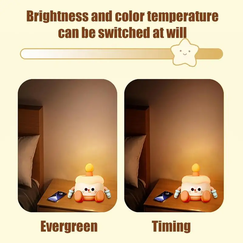 Cute Bedside Light Phone Holder Bedside Night Light Cute Lamp Elastic And Comfortable Bedroom Bedside Lamp For Dining Room And