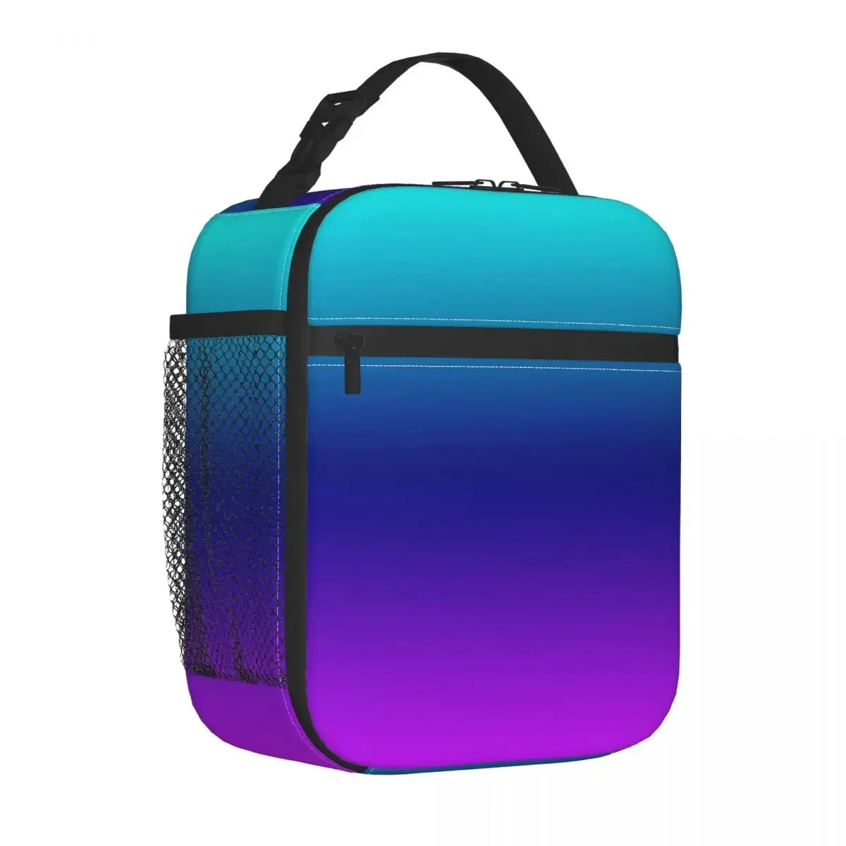 

Aqua Ombre Lunch Bag For Women Blue And Lunch Box Picnic Portable Thermal Lunch Bags Oxford Print Cooler Bag