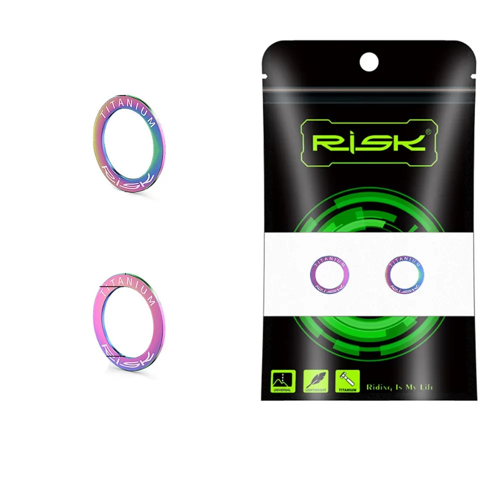 

2PCS Protective Gasket Ring Bicycle Pedal Washer Titanium O Ring Bicycle Spacer Gasket Durable OD 20mm
