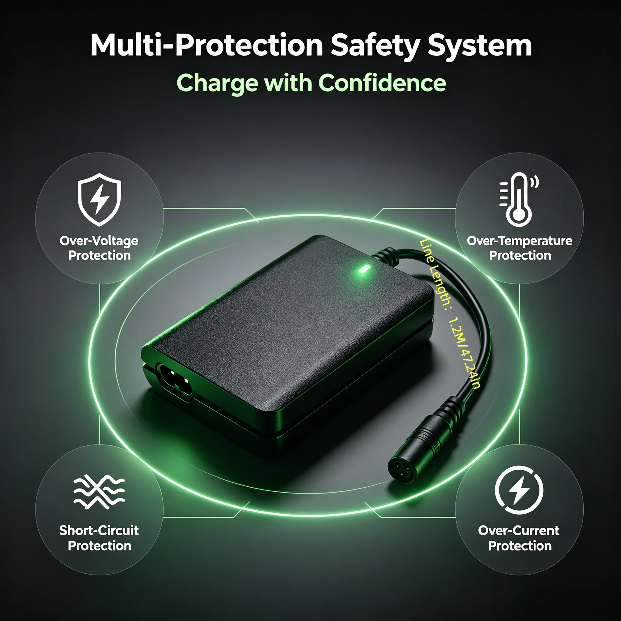 Universal Fast‑Charging Charger with 16 Interchangeable DC Plug Fast‑Charging Ports Compatible with a Wide Range of Devices