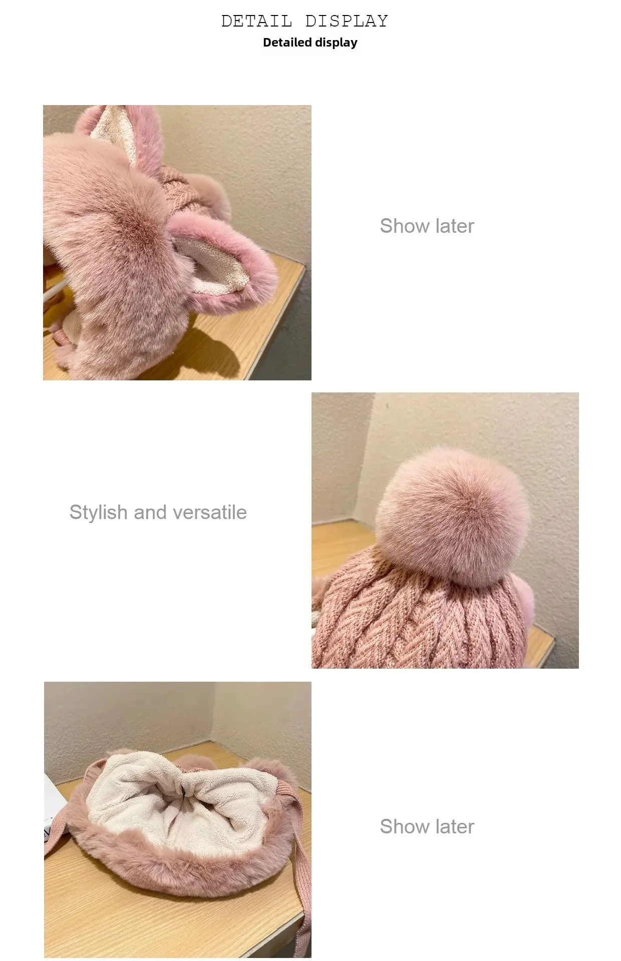 Koreanische Version von Nette Fuchs Katze Ohr Plüsch Ohr Schutz Hut Weibliche Herbst und Winter Samt Verdickt Radfahren Warme Lei Feng Hut – Detail 13