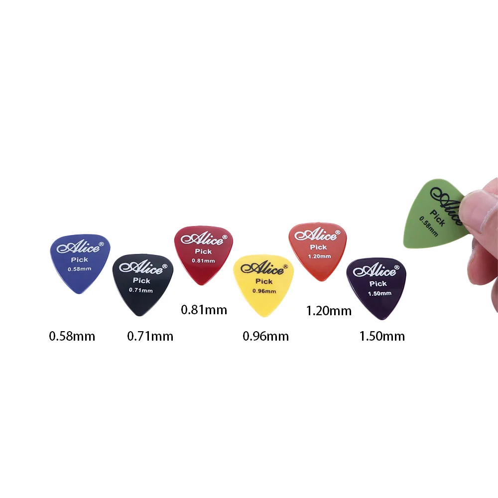 1 Box Case 30-50 Guitar Picks Alice Acoustic Electric Bass Pic Plectrum Mediator Guitar Accessories Thickness 0.58 - 1.5 mm