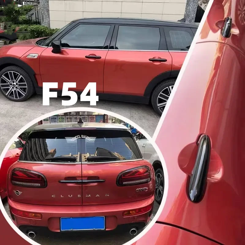 غطاء مقبض باب أسود خارجي ، إكسسوارات تصفيف السيارة ، ديكور لـ MINI One Cooper S D JCW F54 Clubman-من