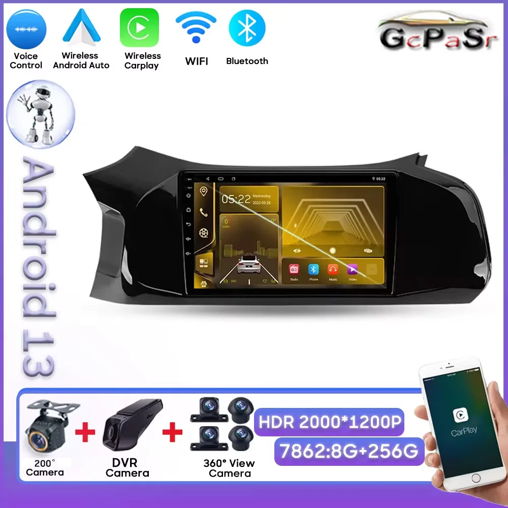

Android 13 For Chevrolet Onix 2012- 2019 Carplay Mirror Link Rear Camera GPS Navigation Stereo Head Unit No 2din DVD 8 Core Wifi