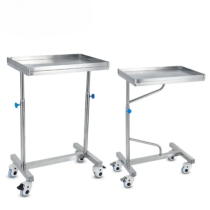Thickened Stainless Steel Trolley Medical Rack Barber Shop Trolley Hospital Surgery Tray Trolley Beauty Salon Auxiliary Cart