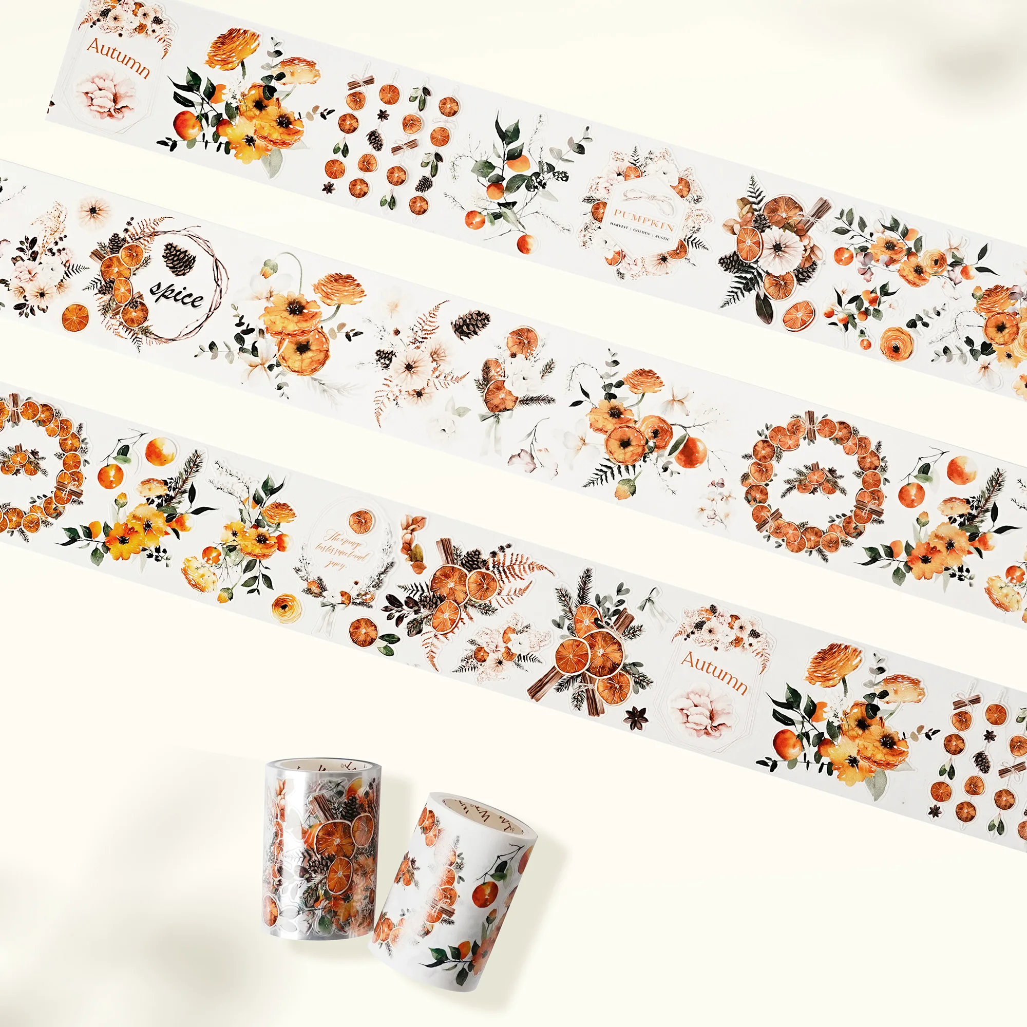 

WT Autumn SeasonЖурнальная лента Washi PET высечка INS