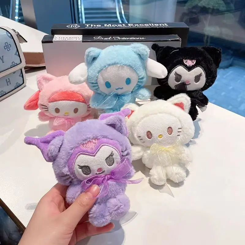 サンリオ ハローキティ クロミ マイメロディ ぬいぐるみキーホルダー カップル バックパックペンダント 車のキーホルダー 親友 女の子の誕生日プレゼント