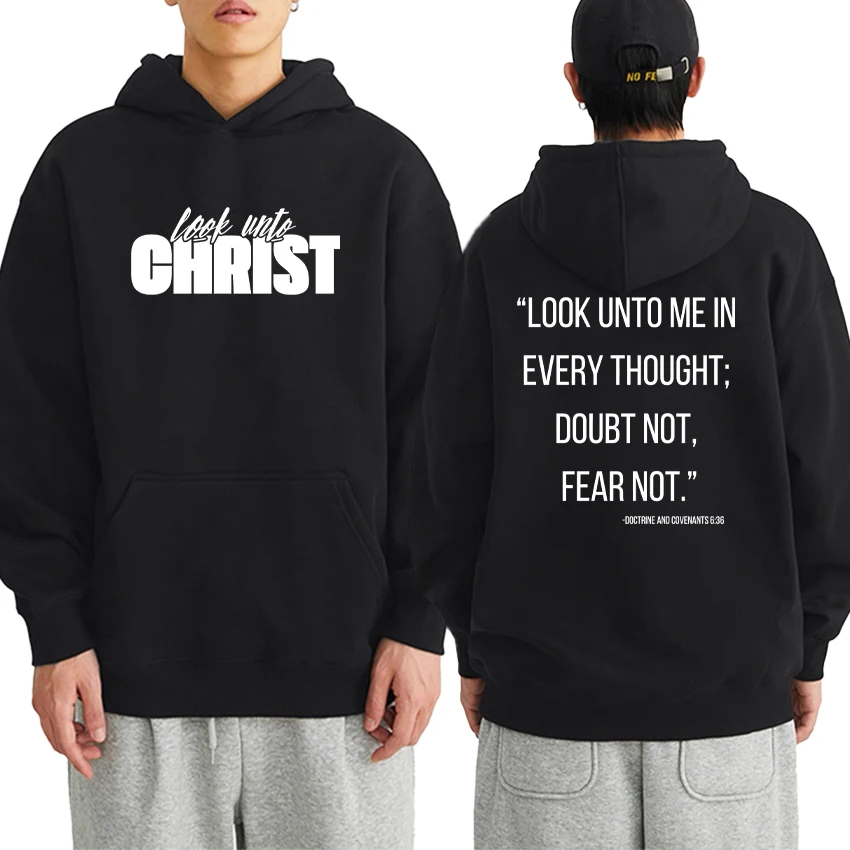 

Look Unto Christ Youth Theme 2025 Double Sided Print Sweatshirt Autumn Winter Fleece Men Women Fashion Hoodies Casual Pullovers
