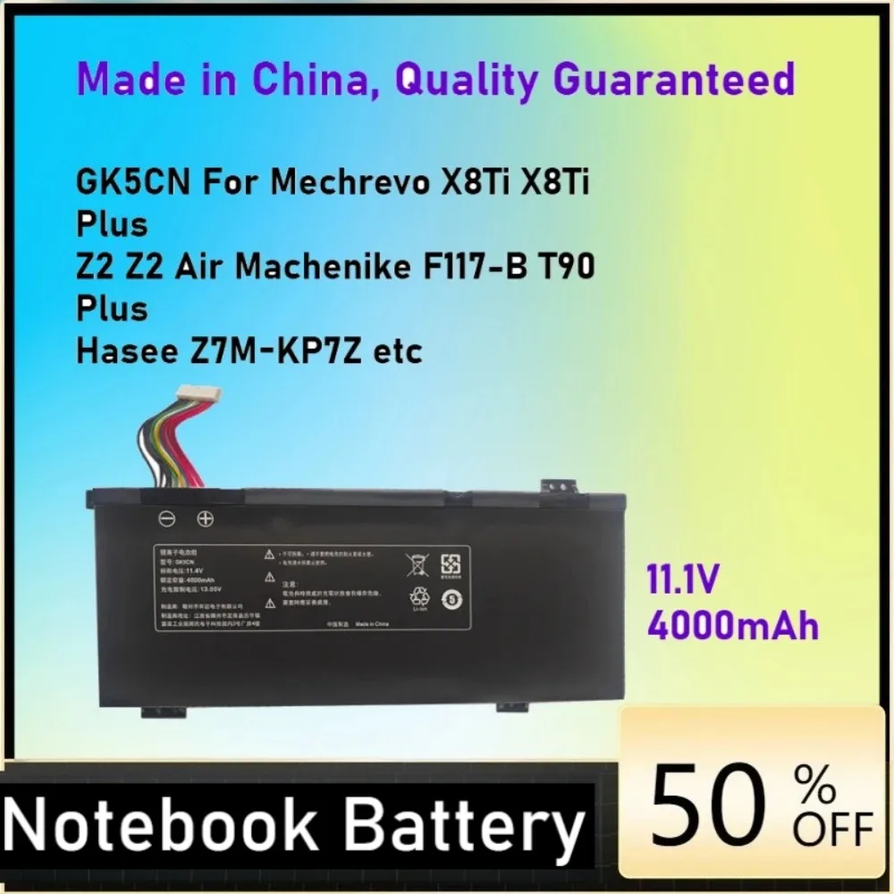 GK5CN Battery for MECHREVO X8Ti X9Ti Pro Z2 Z3 Air MACHENIKE F117-B T90 Plus Hasee Z7M-KP7Z GK5CN-03-13-3S1P-0