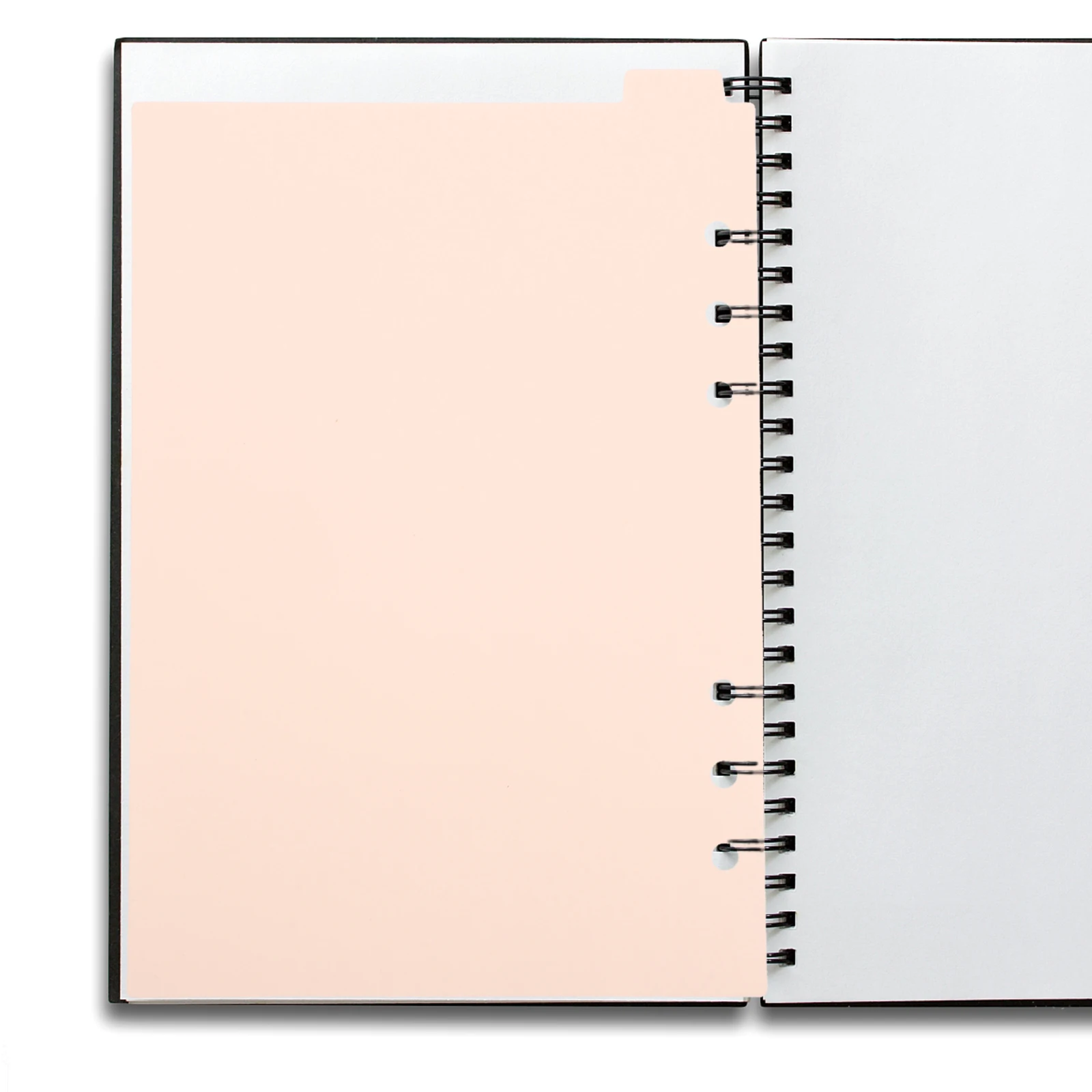 

6pcs Punch Hole Light Powder Partition Paper Binder Office Pp Dividers for 6 Planner Accessories