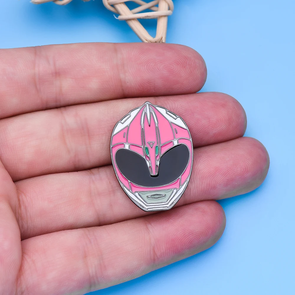 Battle Suit Avenger Helmet Enamel Badge Colorful Collar Brooch Set Cartoon Character Fun Pins Classic Anime Jewelry Collection