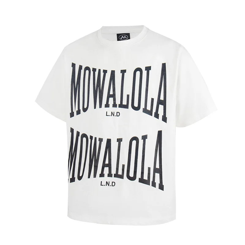 Mowalola Letter Print Bodycon Short-Sleeved T-Shirt Trendy for Men and Women