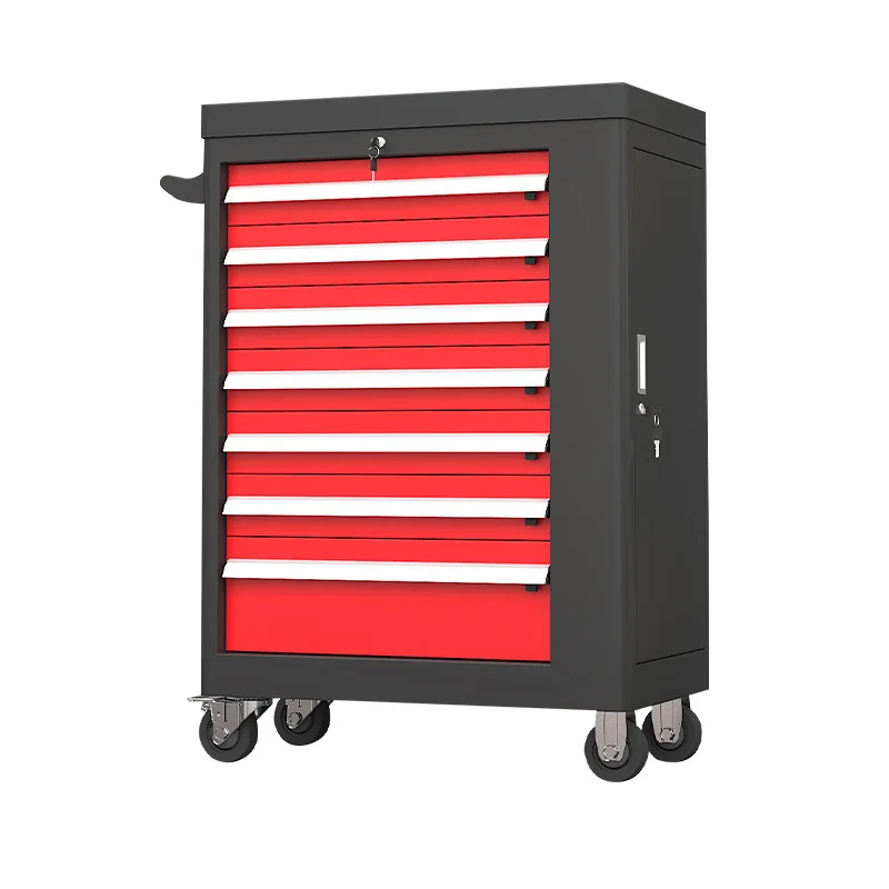 Mobile Tool Cart with Wheels, Multifunctional Maintenance Trolley with Drawer, Repair Workshop Heavy Tool Cart