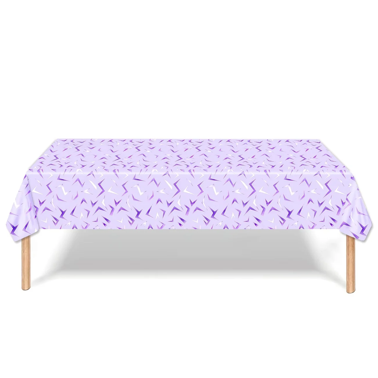 Purple Lightning Disposable Tablecloth Kpop Girl Warrior Theme Party Decorations Waterproof Plastic Table Cover Easy Cleanup