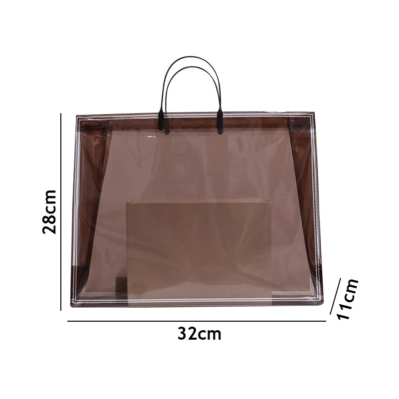 Shopping Bag Tote Bag Clothing Bag Handbag Shopping Pouch Storage Bag Eco Bag Waterproof PVC Reusable Casual Transparent