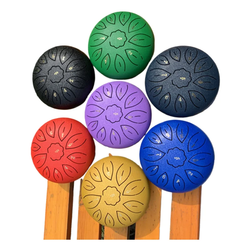 

1 Set Ethereal Drum 6 Inch 8 Sound/11 Sound Hollow Drum C Tune Hand Dish Drum Steel Tongue Drum Children's Musical Instrument