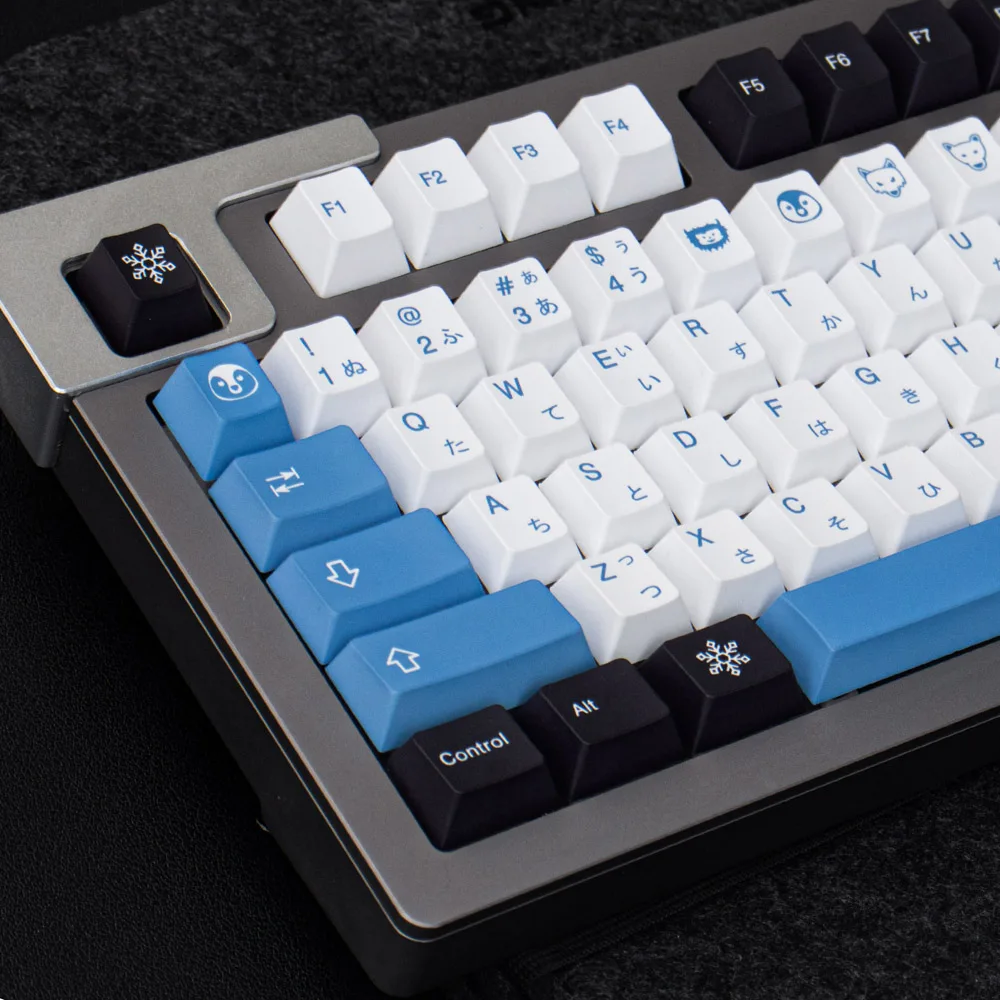 GMK Arctic Keycap 130key PBT Custom Blue White Personalized Keyboard Cap Cherry Profile Gaming KeyCap for Mechanical Keyboard