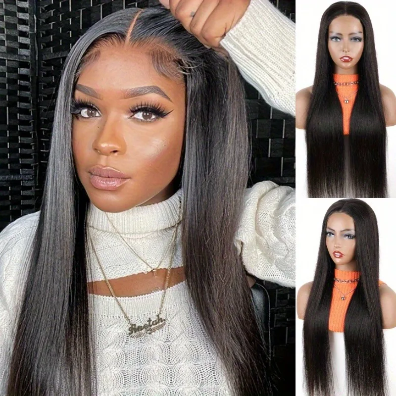 

Lace Front Wigs Human Hair 13x4 Straight Wigs Pre Plucked Versatile Hairpiece | Realistic Hairline Wig | Colorful Color