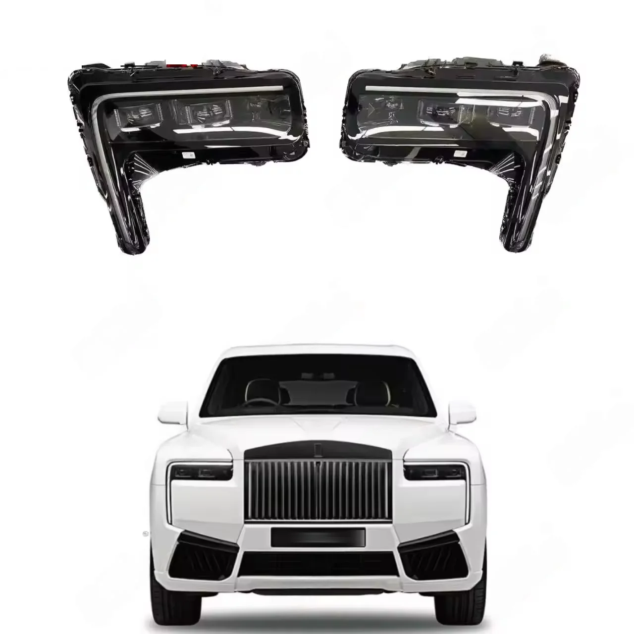 Rolls-Royce Cullinan 2018-2024 Upgrade 2025 LED Headlights Custom Fit for Optimal Performance Factory Produce Bodykit