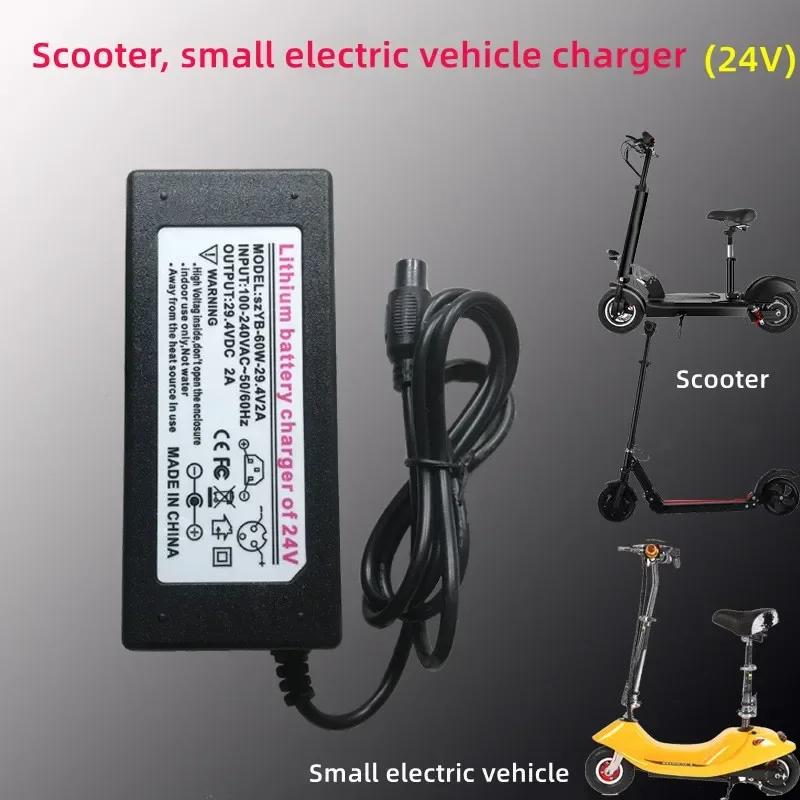 

29.4V 2A Charger for 24V 25.2V 25.9V 29.4V 7S Lithium Battery 29.4V Recharger E-bike Charger DC 5.5*2.1 MM EU/US Plug