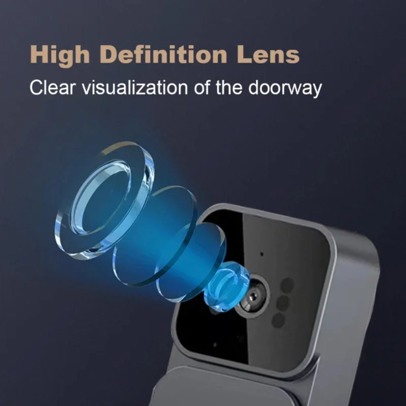 Deurbel Video-intercomcamera Inteligente Draadloze deurbel Nachtzicht met 4,3 inch scherm voor beveiliging Smart Home Apartment