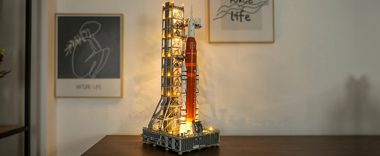 Hprosper LED Light for 10341 NASA Artemis Space Launch System Decorative Lamp With Battery Box (Not Include Building Blocks)