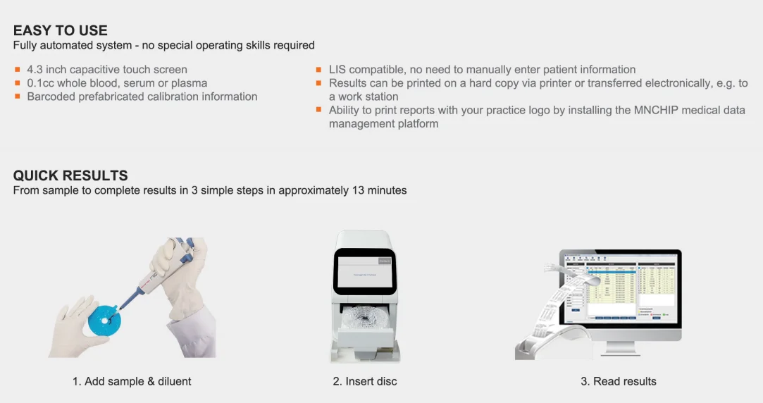 Pointcare M4 Portable On-site Chemistry Analyzer, POCT Biochemistry Diagnostic Equipment