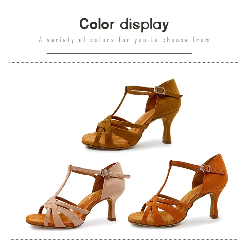 DKZSYIM النساء أحذية الرقص اللاتينية قاعة الرقص التانغو أحذية رقص للسيدات صنادل الرقص عالية الكعب أحذية الرقص السالسا