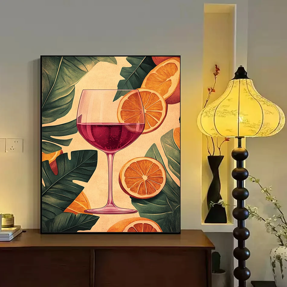 

SDOYUNO Paint By Number Adult Kit Adult Coloring For Beginner Simple drawing of fruit drinks Handicraft Canvas Home Decoration