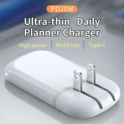 PD20W Mobile Phone Charger Plug Ultra-thin Foldable Portable Travel Safety Certification Super Fast Charge Single Port Typec