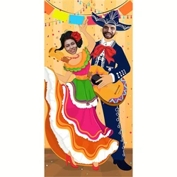 Cinco de Mayo Fiesta Couple Photo Door Banner for Party Supplies, Decoration, Mexican Theme Fiesta, Party or Festivals