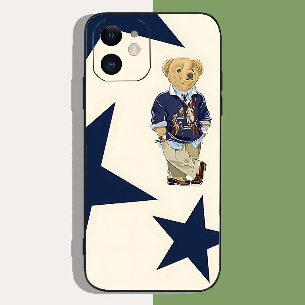 Fashion Cartoon Teddy Bear Phone Case For iPhone 17 16 15 11 12 14 13 Pro Max Mini X XS XR 7 Plus 16E Air Shockproof Cover Funda view 3