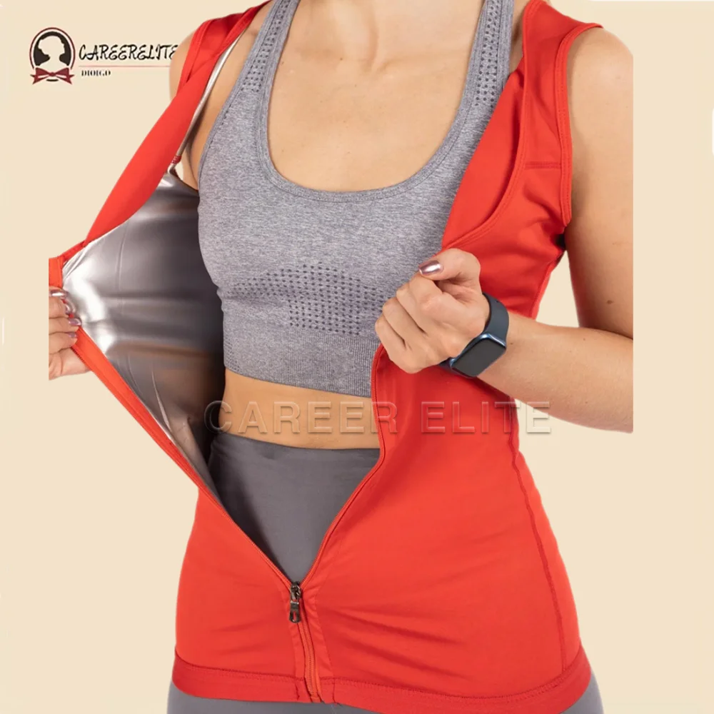 Women Waist Trainer Sweat Vest Fat Burner Compression Body Shaper Corset Weight Loss Gym Workout Fitness Tops Breathable Sports