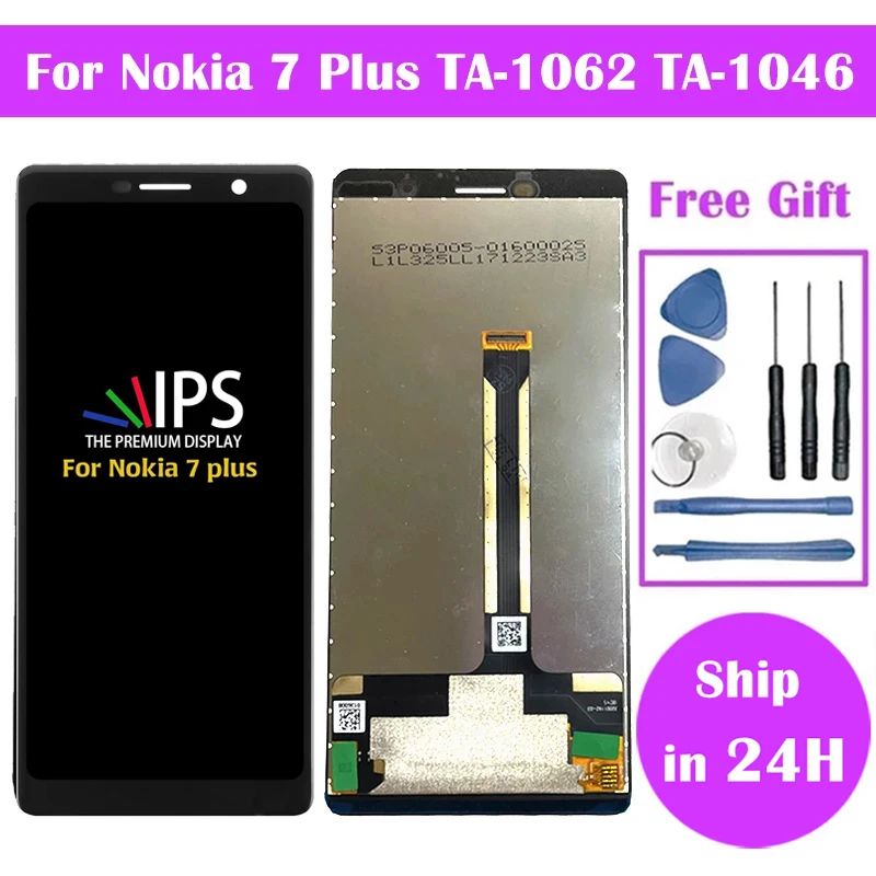 For Nokia 7 PLUS Screen With Touch Digitizer Assembly For Nokia 7 Plus Display Replacement Parts