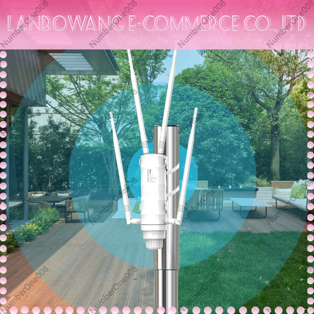 AC1200 Dual Band High Power Outdoor Router Rainproof Lightning Proof POE Powered Long Range WiFi Coverage Wireless AP