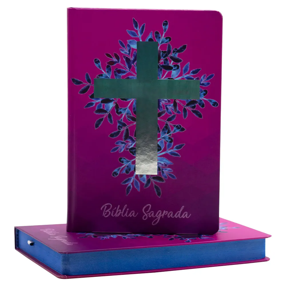 Holy Bible-Naa-Cross-Hardcover-Wine