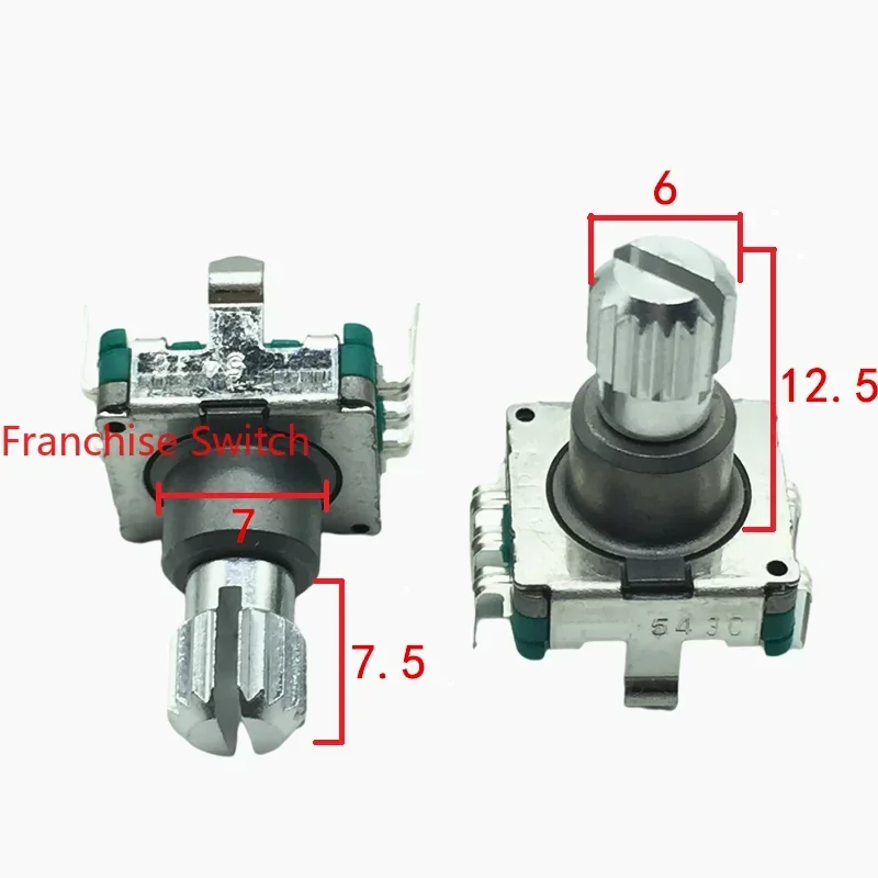 10PCS Digital Encoder EC11 30 Point 15 Pulse 12.5mm Flower Shaft Without Switch