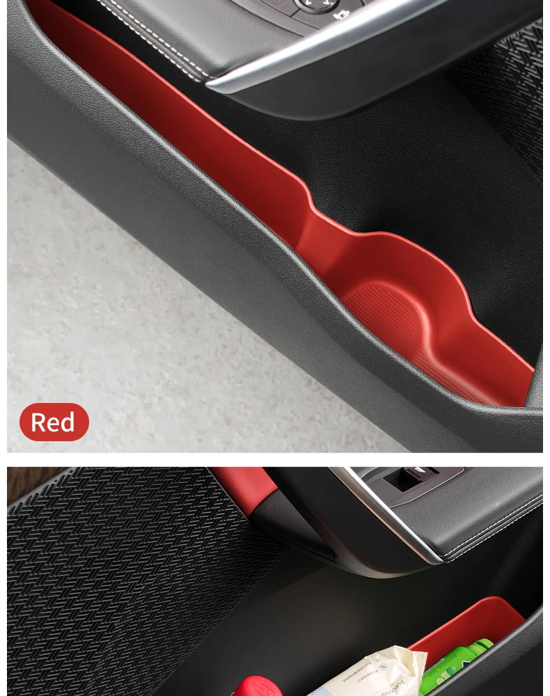 Für BMW X1 U11 2023 2024 Auto Tür Lagerung Box TPE Vorne Hinten Tür Slot Organizer Fach Armlehne Center konsole Box Auto Zubehör – Detail 16