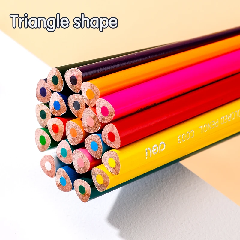 Deli Colored Pencil 12/18/24/36 Colors Art Painting Drawing Wooden Color Pencils Kit Colors Art School Supply Kids Painting